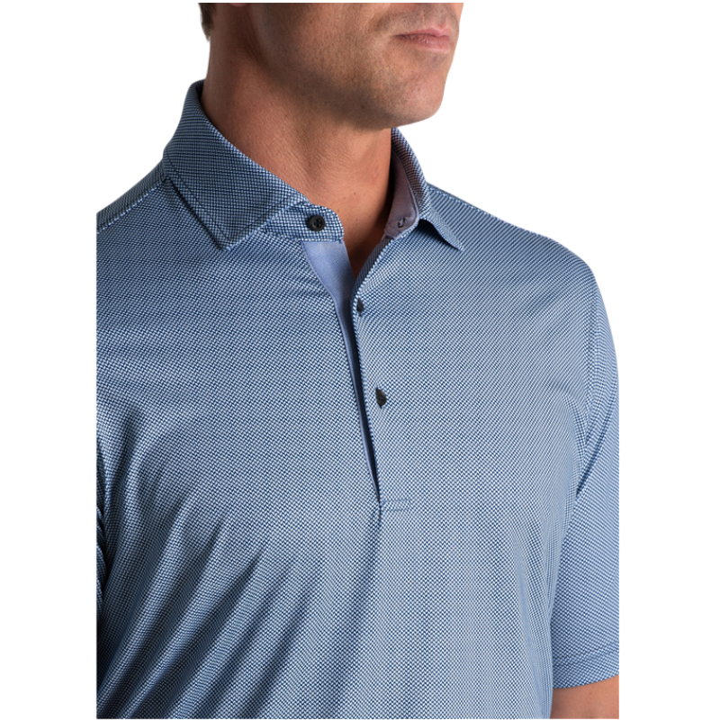 Fairway and Greene Men's Bone Print Polo
