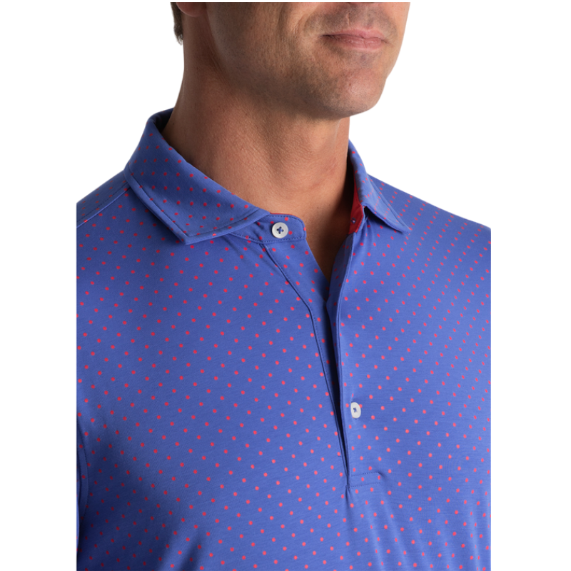 Fairway & Greene Men's Citadel Dot Long-Sleeve Polo