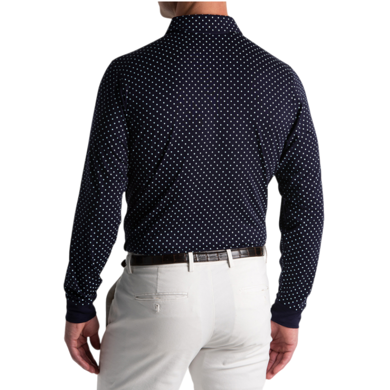 Fairway & Greene Men's Citadel Dot Long-Sleeve Polo
