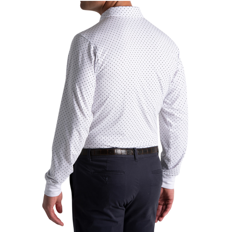 Fairway & Greene Men's Citadel Dot Long-Sleeve Polo