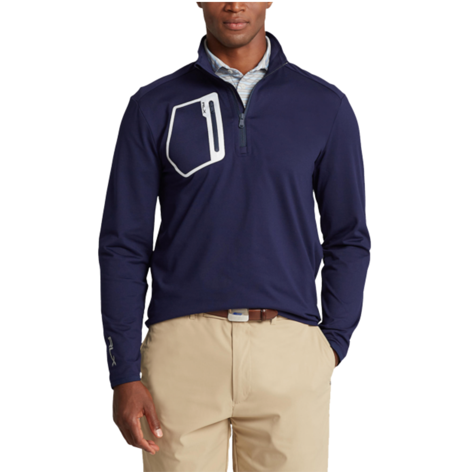 RLX Brushed Back Tech Jersey ¼ Zip With Reflective Pocket