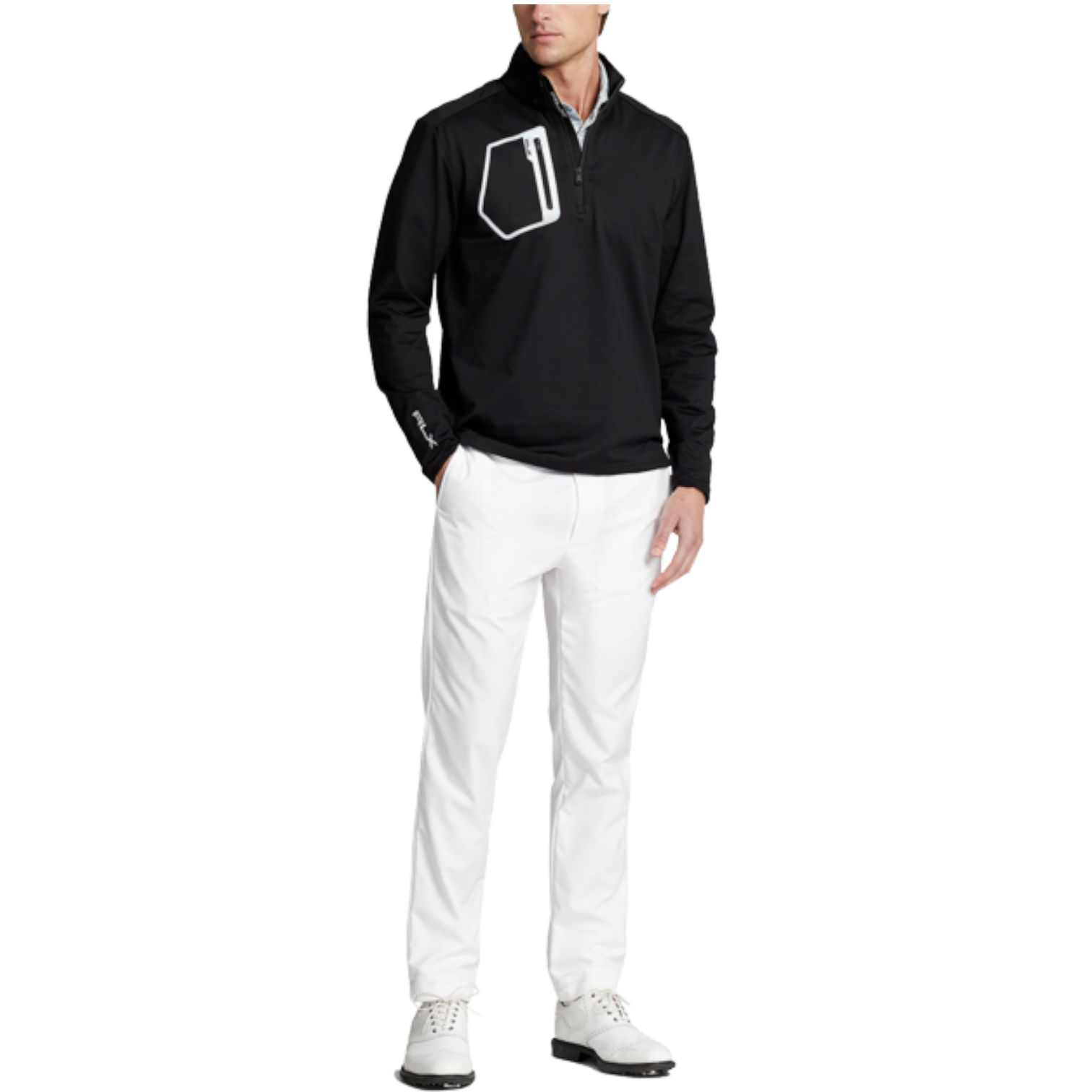RLX Brushed Back Tech Jersey ¼ Zip With Reflective Pocket