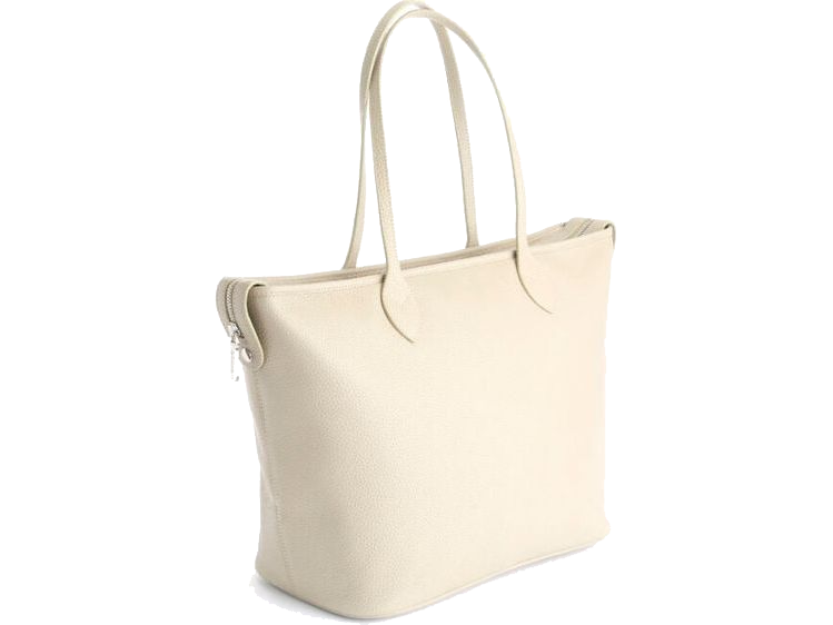 Pebbled Grain Wide Tote Bag with Wristlet