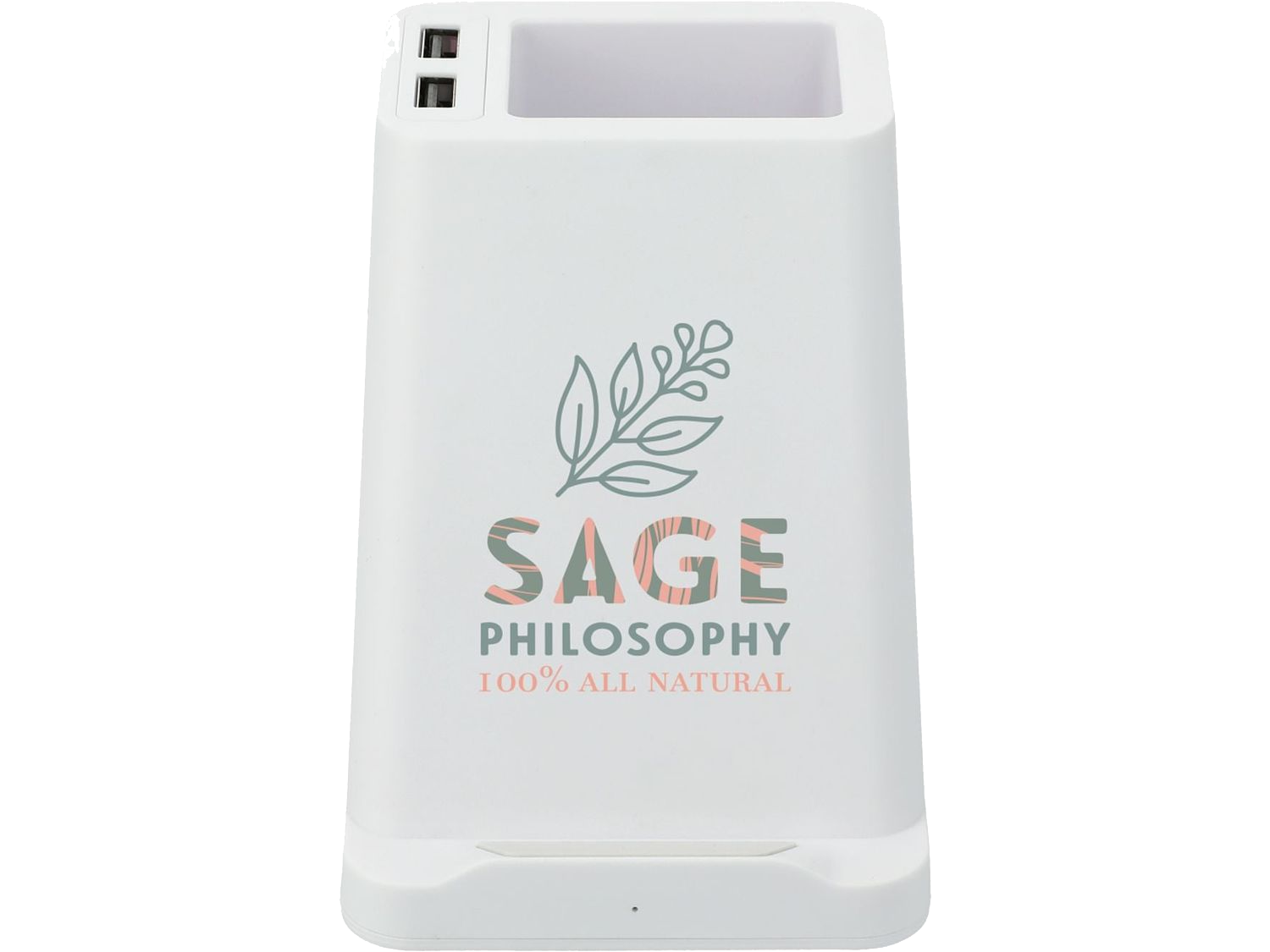 Wireless Charging Pen Holder w/ Dual Outputs