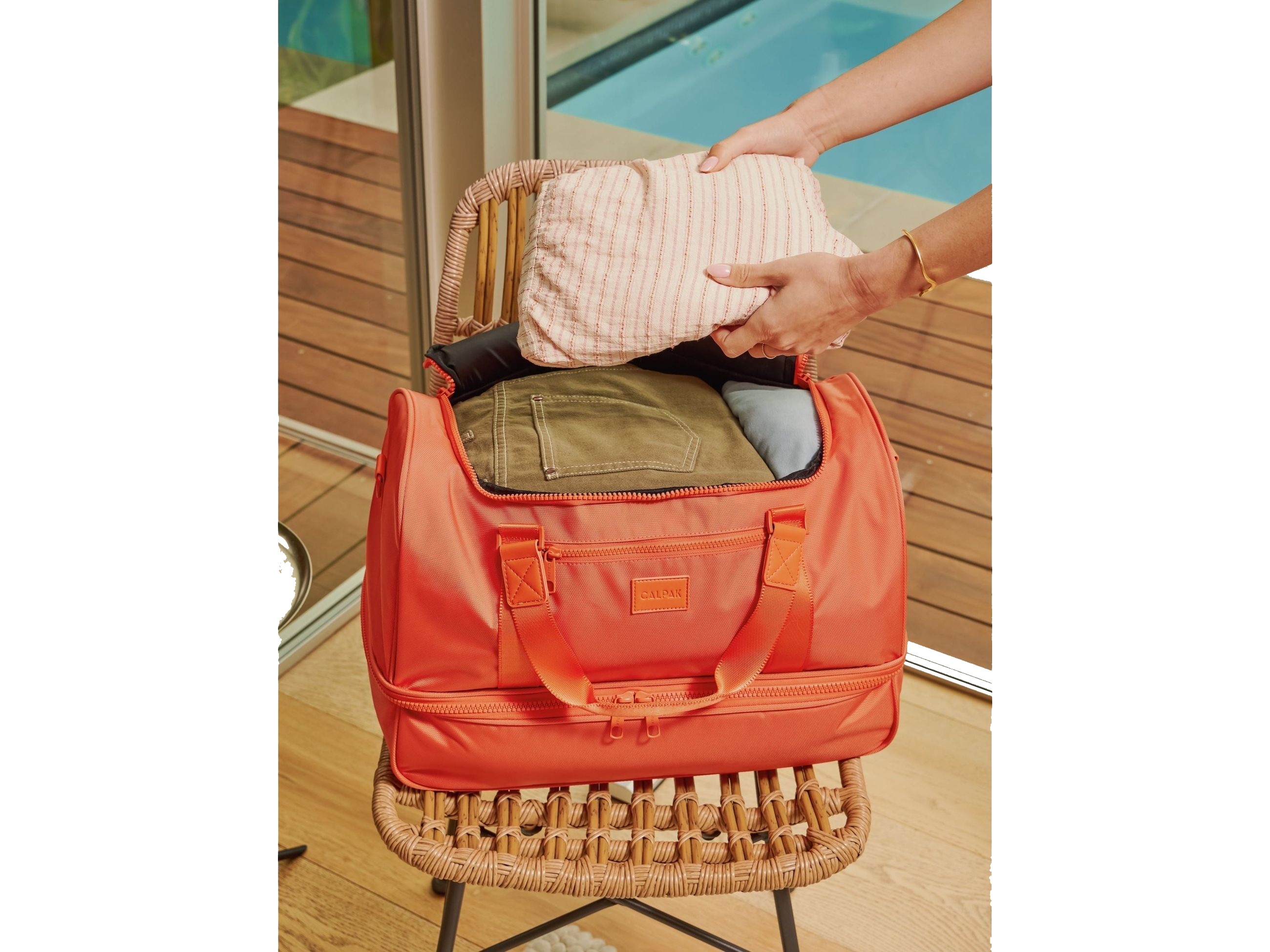 Calpak Stevyn Duffel Bag with Shoe Compartment