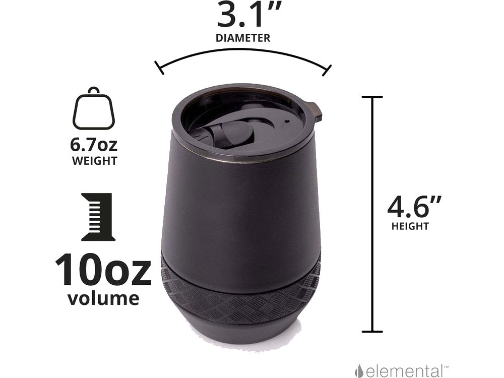 Elemental Recess 10oz Wine Tumbler - Matte Black