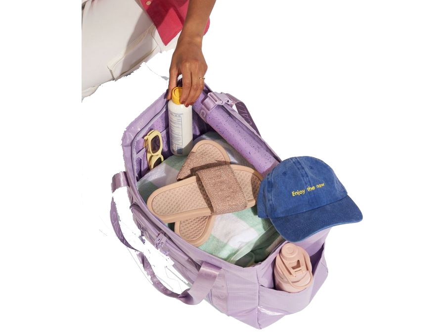 Calpak Terra 35L Water Resistant Zippered Tote Bag in Blossom