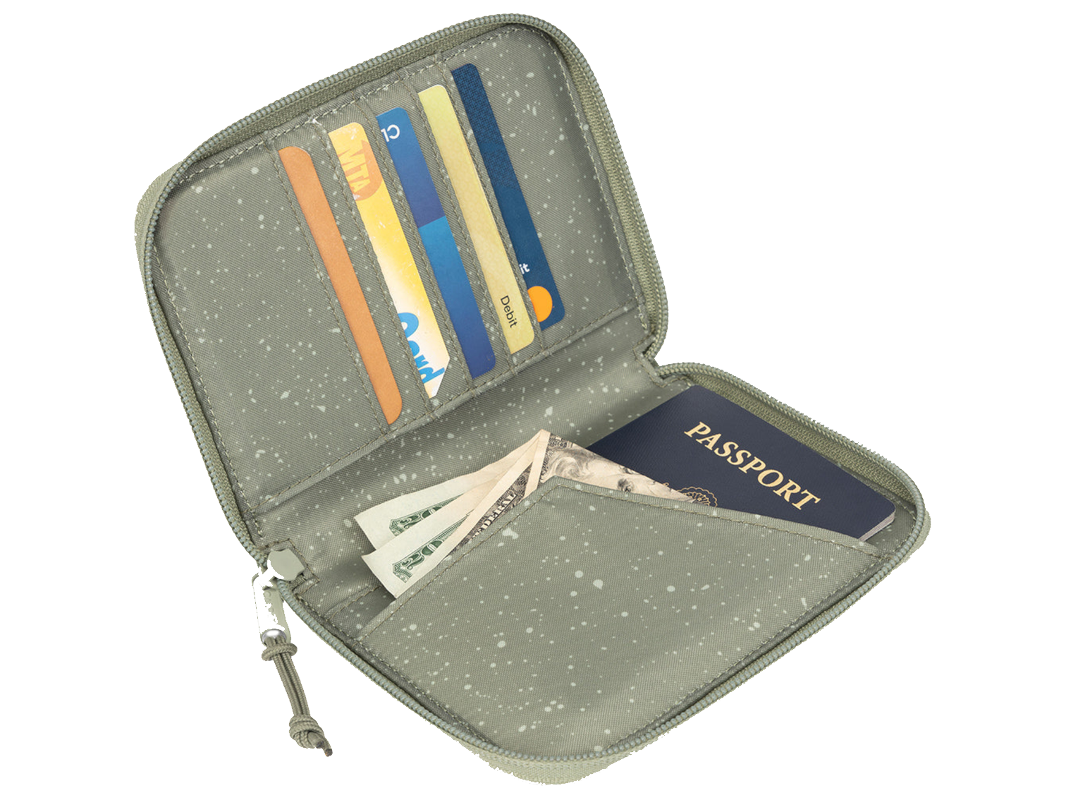 Terra Zippered Passport Wallet