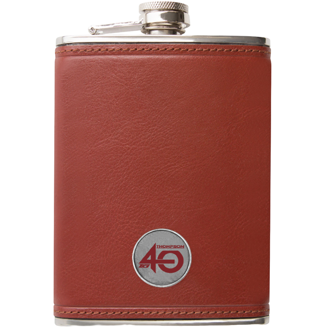 Ahead Leather Flask - Brown - Flasks