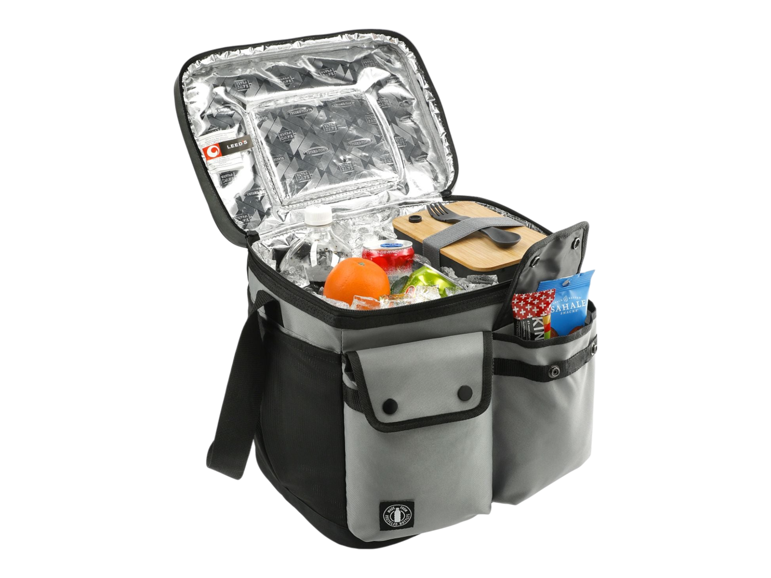 Arctic Zone® Repreve® 24 Can Double Pocket Cooler - Gray / 24 Cans - Coolers