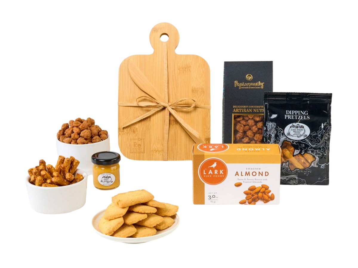 Bamboo Cheese Board & Bites Gift Set - Food Gift Sets - SwagWear
