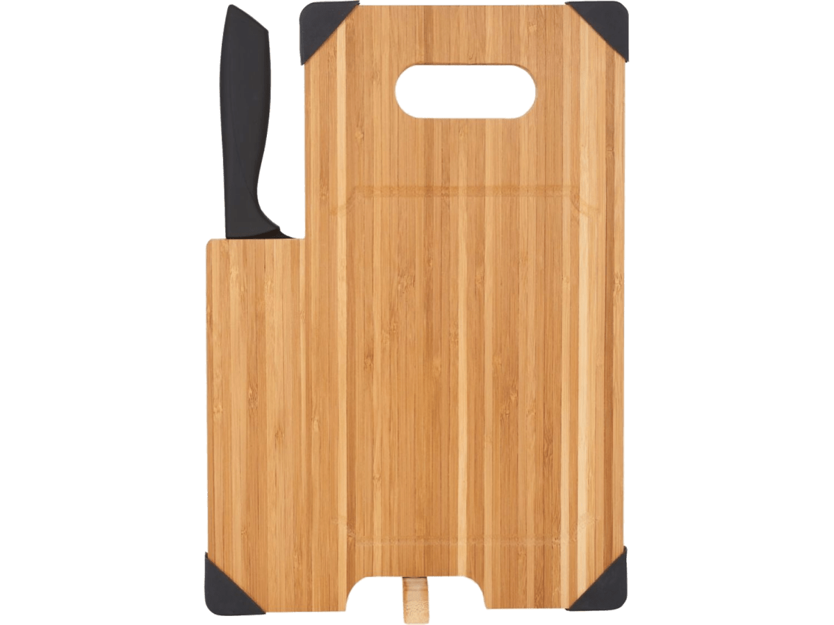 Bamboo Cutting Board with Knife - gift set - SwagWear