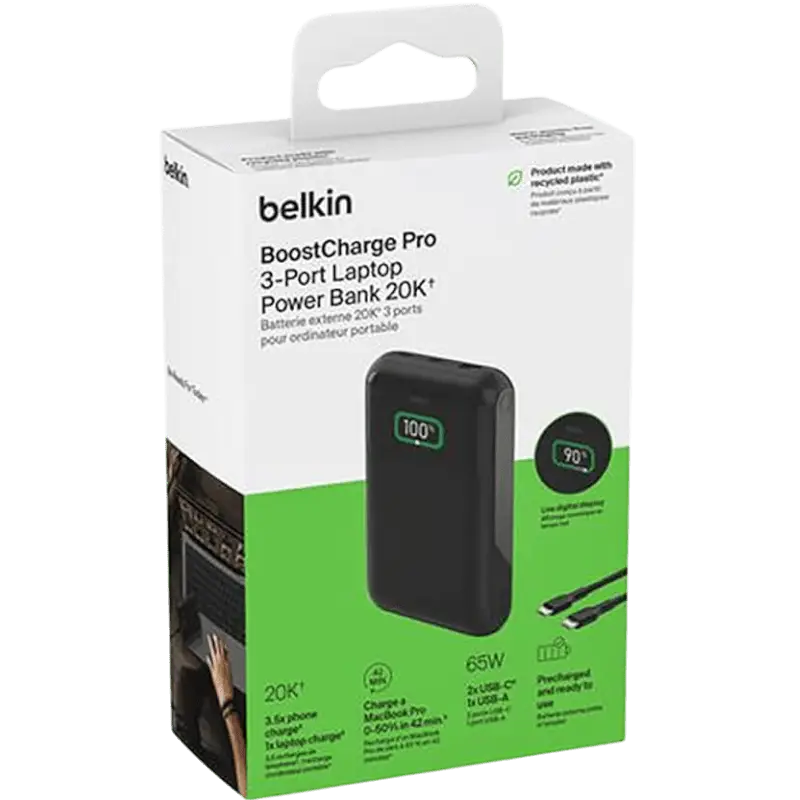 Belkin 3 - Port Laptop Power Bank 20K - Wireless Power Banks - SwagWear