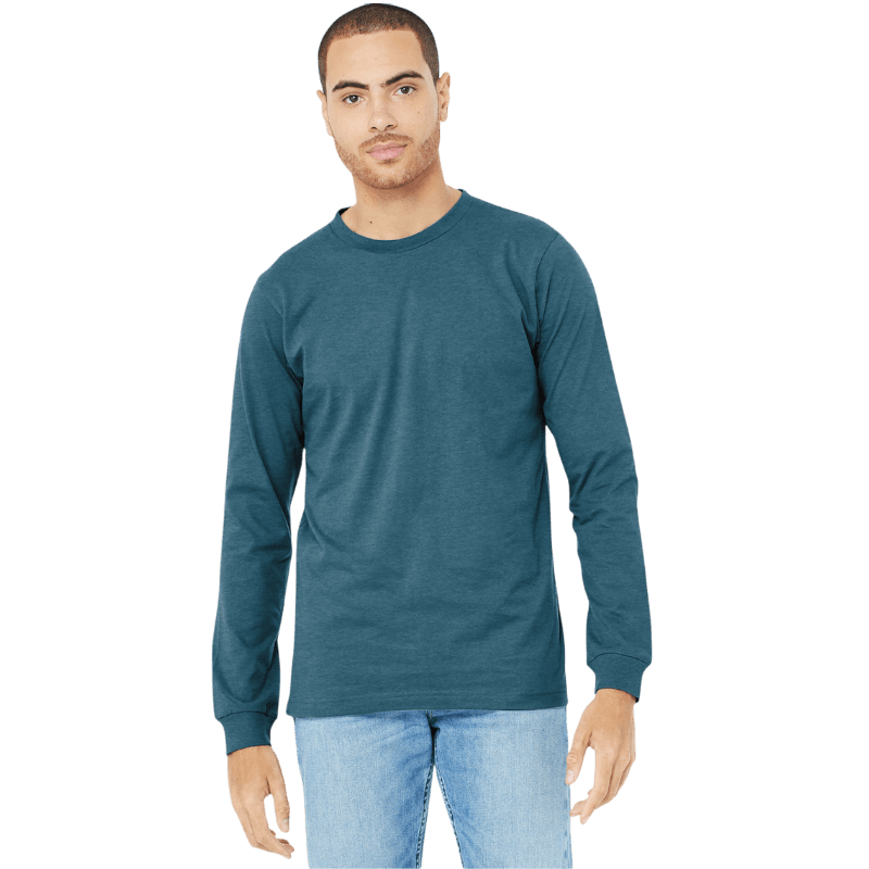 BELLA+CANVAS® Unisex Heather CVC Long Sleeve Tee - Long - Sleeved T-Shirts - SwagWear