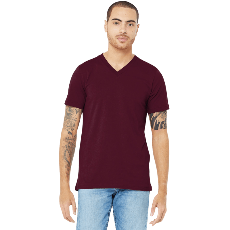 BELLA+CANVAS ® Unisex Jersey Short Sleeve V - Neck Tee - T-Shirts - SwagWear