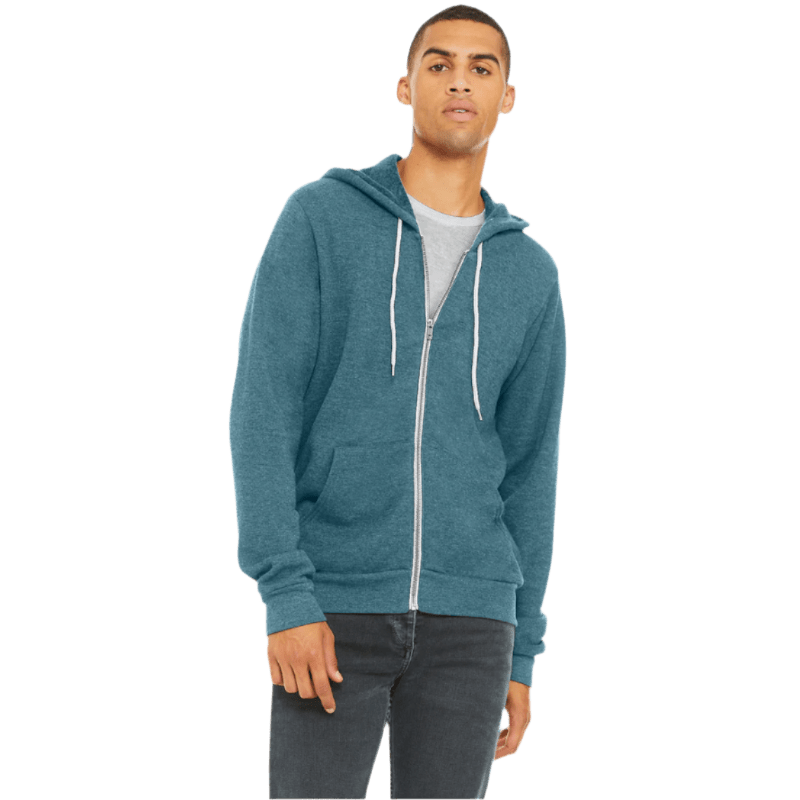 BELLA+CANVAS ® Unisex Sponge Fleece Full - Zip Hoodie - Full - Zip Hoodies - SwagWear
