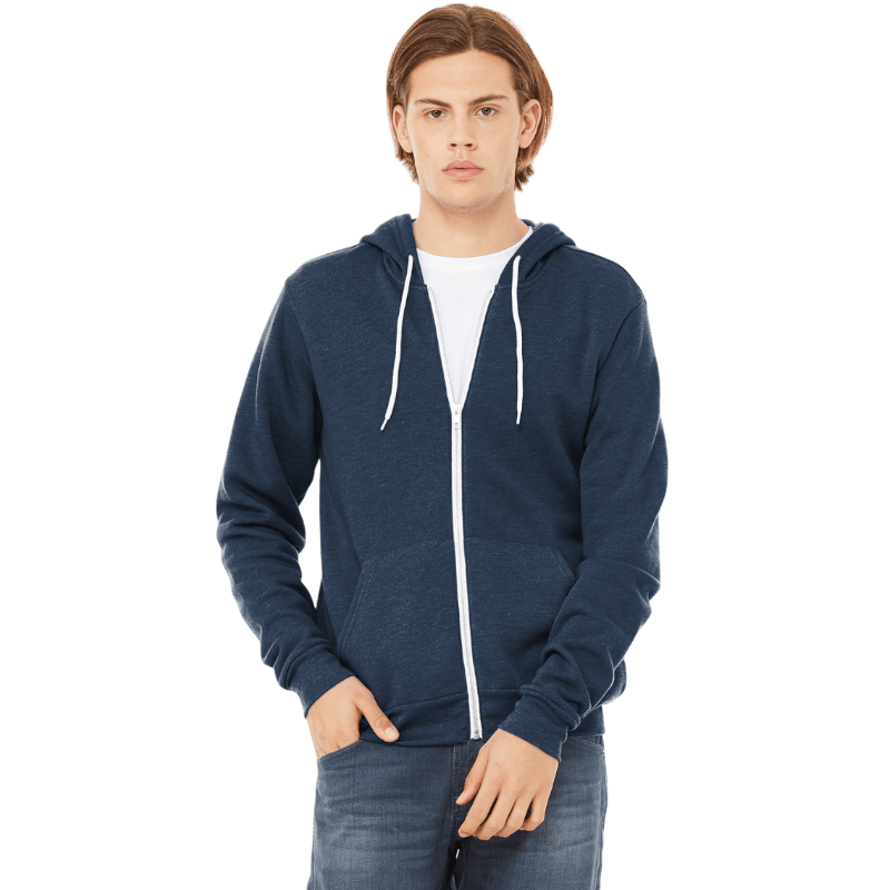 BELLA+CANVAS ® Unisex Sponge Fleece Full - Zip Hoodie - Full - Zip Hoodies - SwagWear