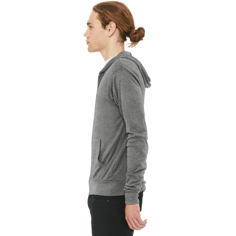 BELLA+CANVAS ® Unisex Triblend Full - Zip Lightweight Hoodie - Full - Zip Hoodies - SwagWear