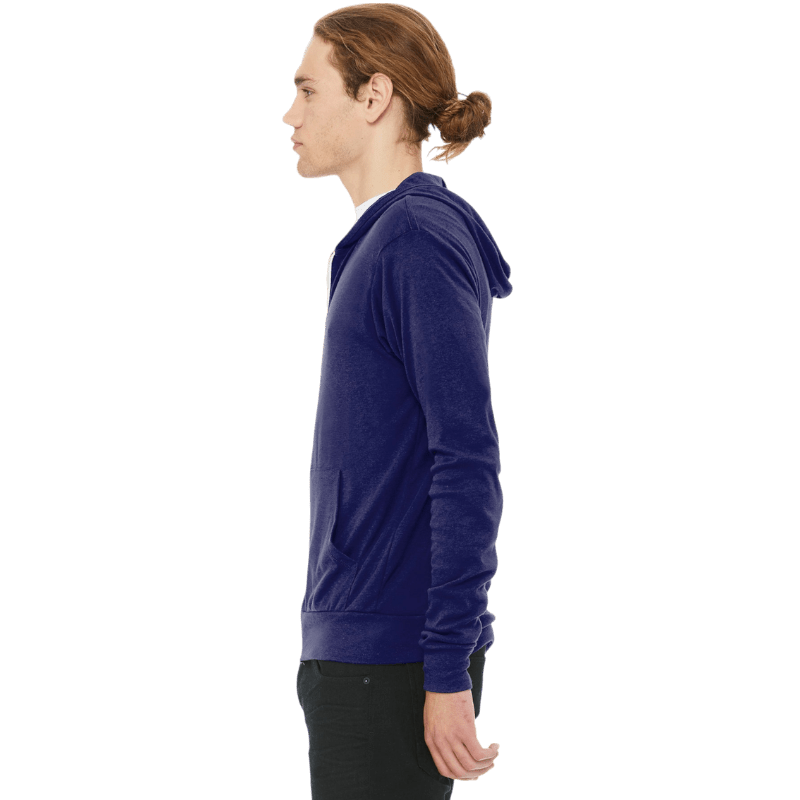 BELLA+CANVAS ® Unisex Triblend Full - Zip Lightweight Hoodie - Full - Zip Hoodies - SwagWear