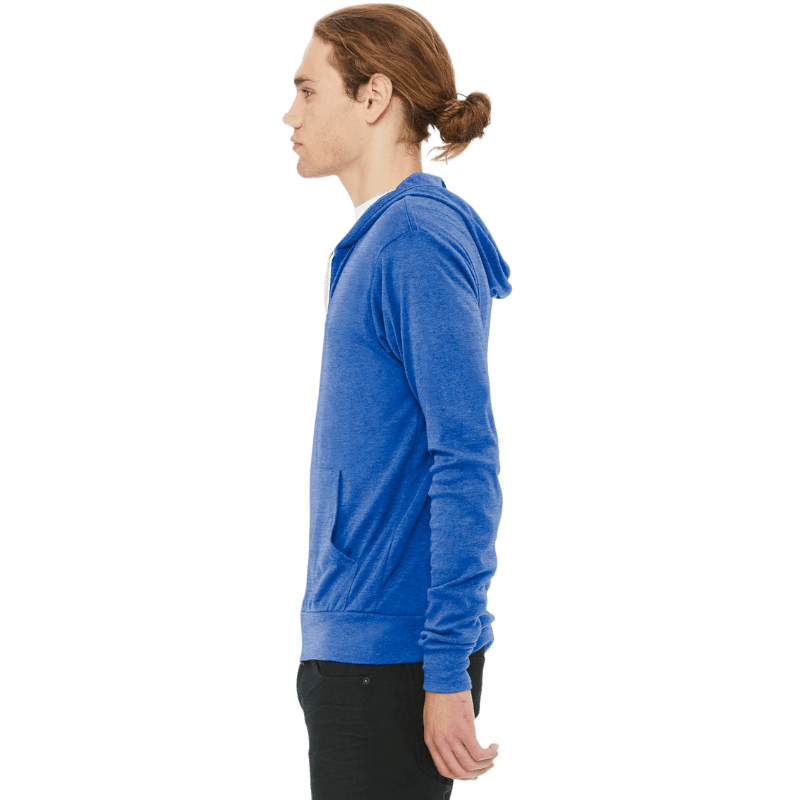BELLA+CANVAS ® Unisex Triblend Full - Zip Lightweight Hoodie - Full - Zip Hoodies - SwagWear