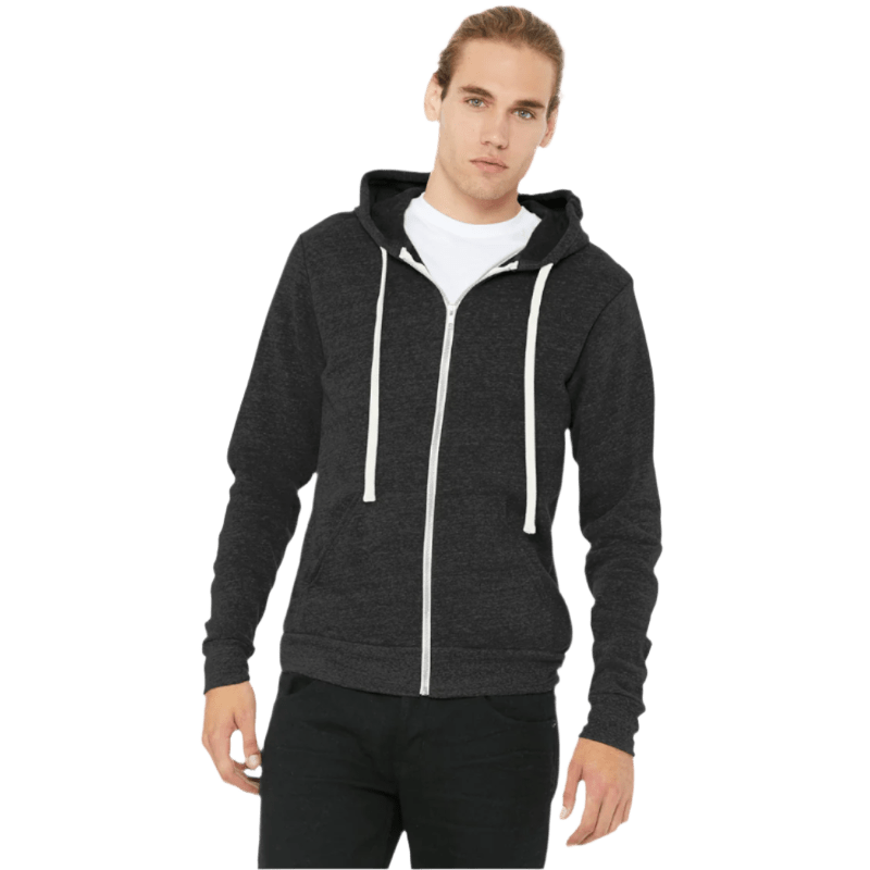 BELLA+CANVAS ® Unisex Triblend Sponge Fleece Full - Zip Hoodie - Full - Zip Hoodies - SwagWear
