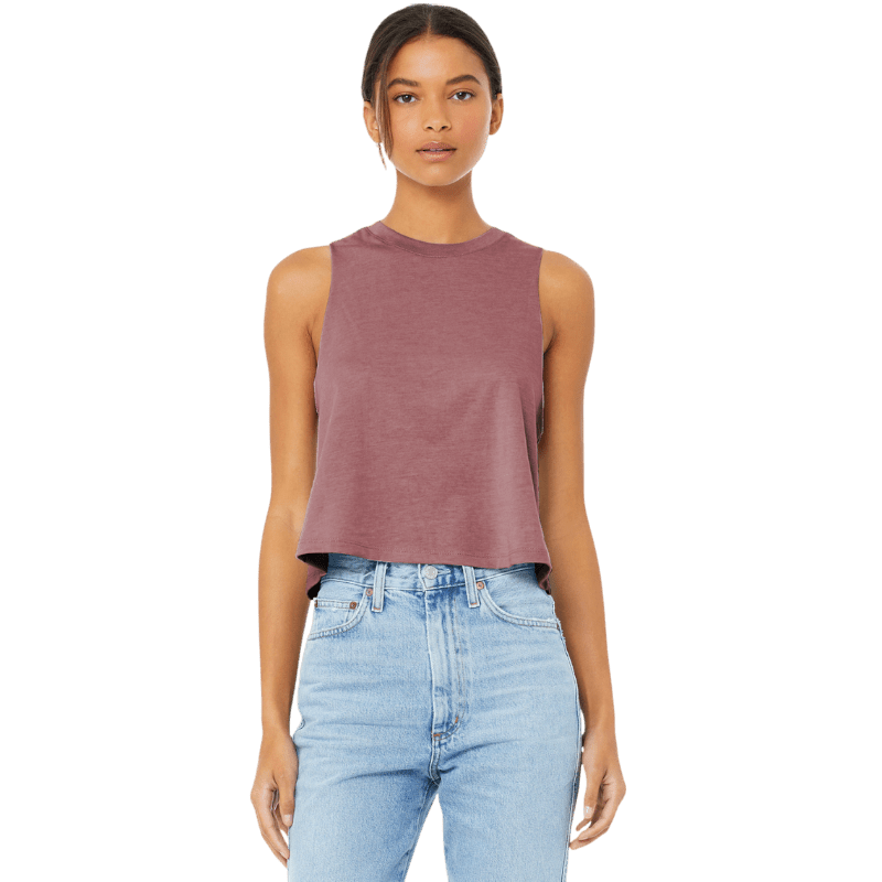 BELLA+CANVAS ® Women’s Racerback Cropped Tank - Tank Tops - SwagWear