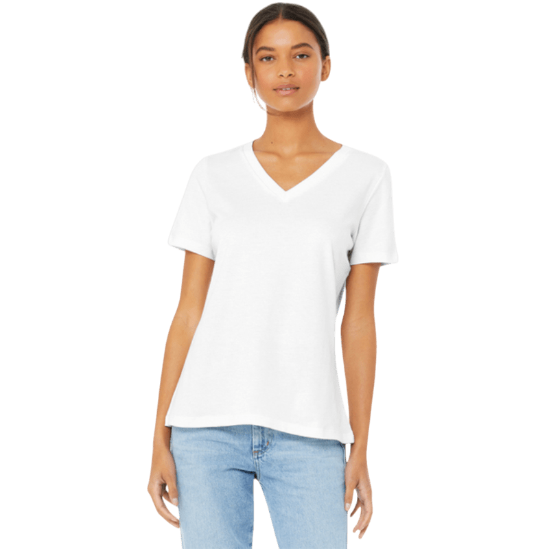 BELLA+CANVAS ® Women’s Relaxed Jersey Short Sleeve V - Neck Tee - T-Shirts - SwagWear
