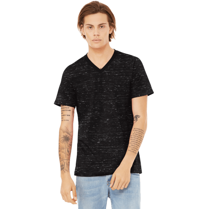 BELLA+CANVAS® Unisex Textured Jersey V-Neck Tee - T-Shirts - SwagWear
