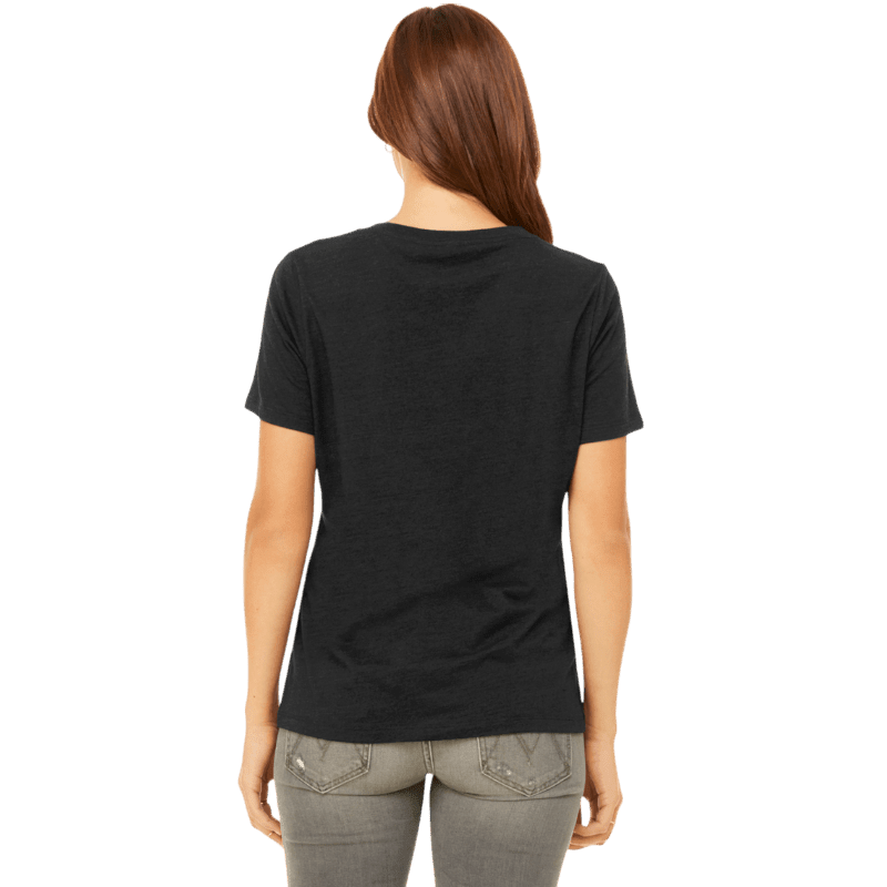 BELLA+CANVAS® Women’s Relaxed Heather CVC V-Neck Tee - T-Shirts - SwagWear