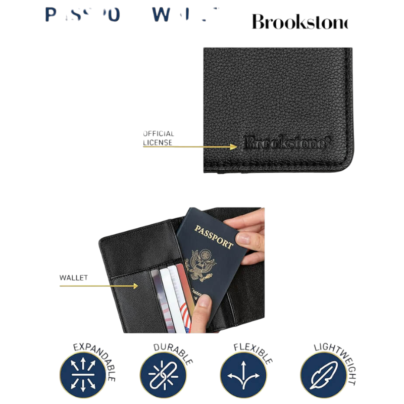 Brookstone RFID Passport Wallet