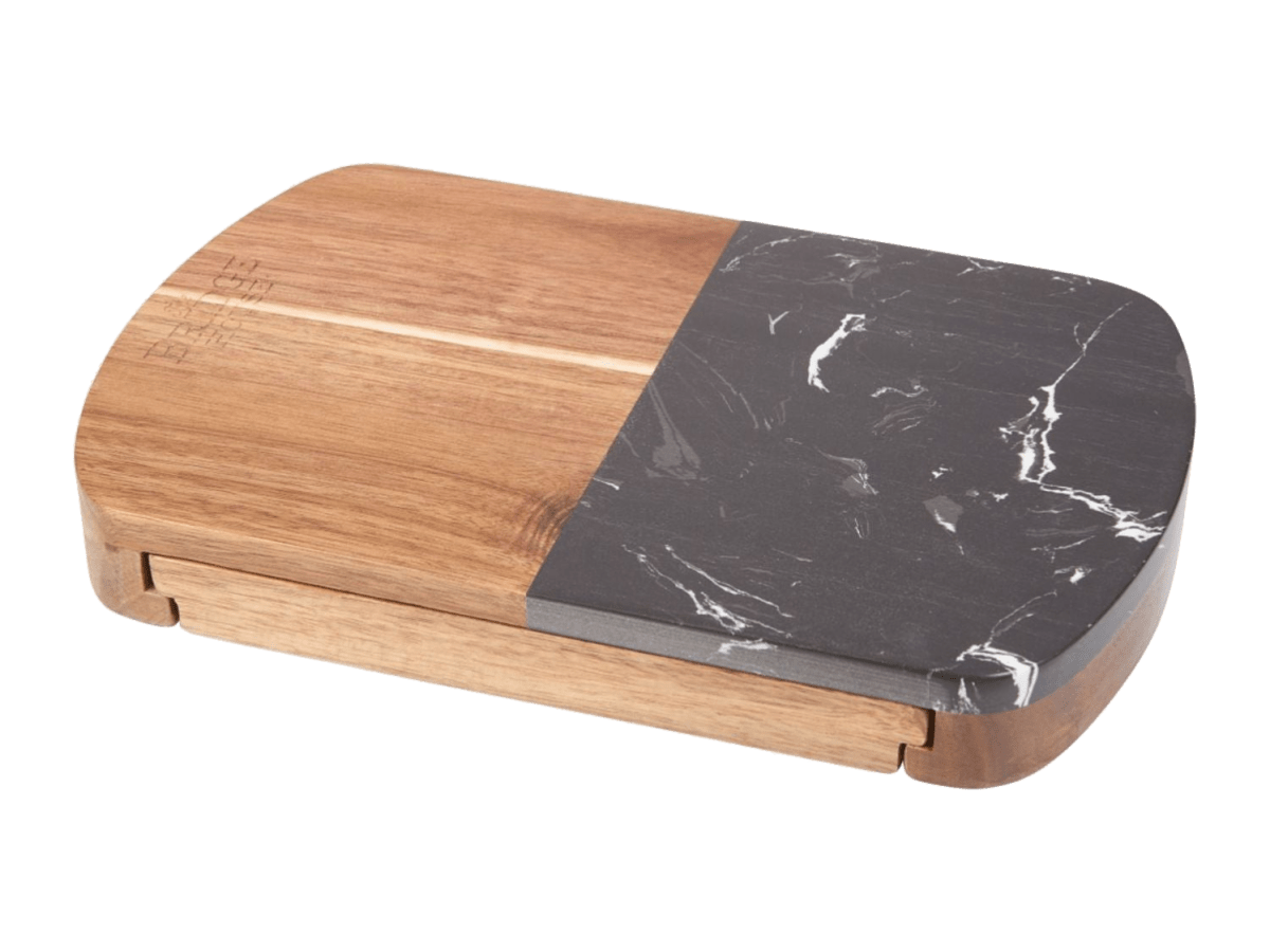 Black Marble Cheese Board Set with Knives - Homewares - SwagWear