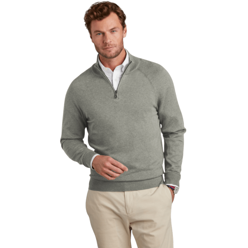 Brooks Brothers® Cotton Stretch 1/4 - Zip Sweater - Pullovers - SwagWear
