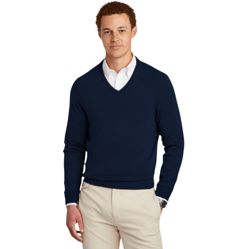 Brooks Brothers® Cotton Stretch V - Neck Sweater - Sweaters - SwagWear