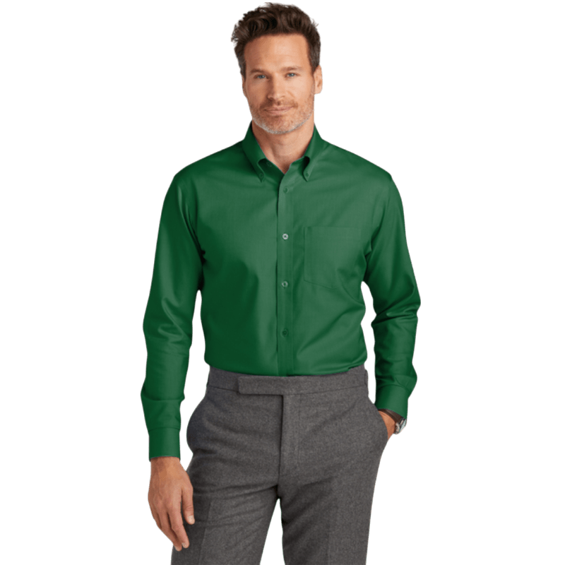 Brooks Brothers® Wrinkle - Free Stretch Nailhead Shirt - Button Down Shirts - SwagWear