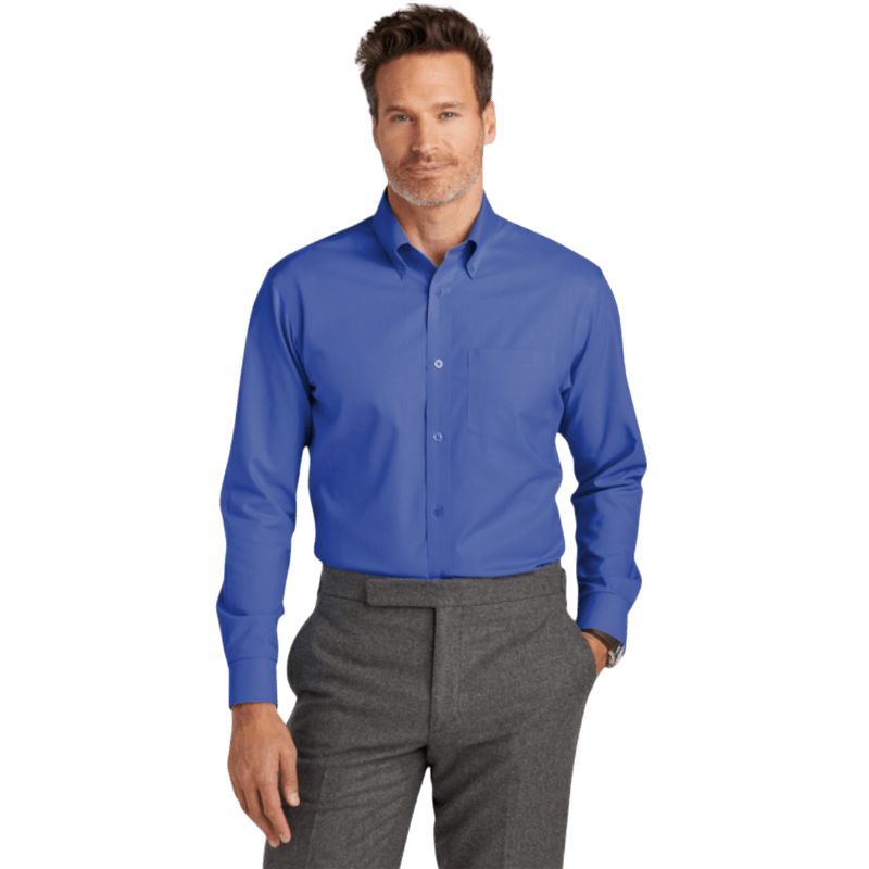 Brooks Brothers® Wrinkle - Free Stretch Nailhead Shirt - Button Down Shirts - SwagWear