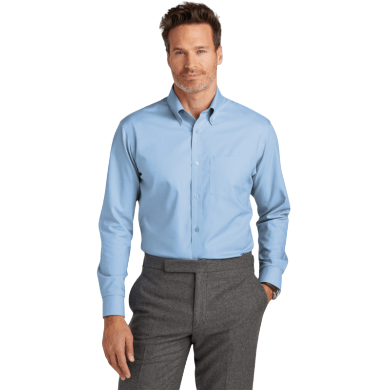 Brooks Brothers® Wrinkle - Free Stretch Nailhead Shirt - Button Down Shirts - SwagWear