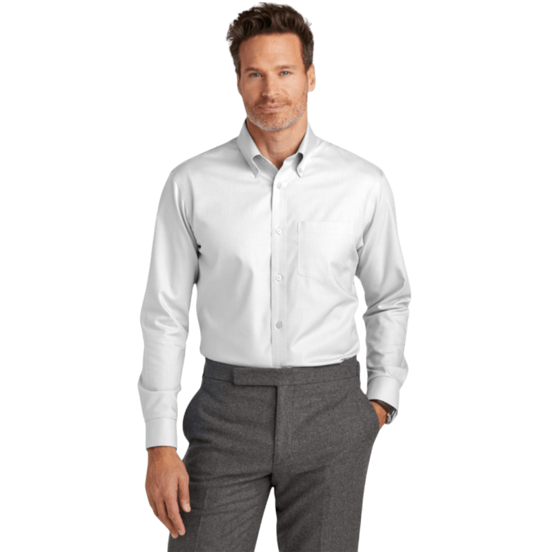 Brooks Brothers® Wrinkle - Free Stretch Nailhead Shirt - Button Down Shirts - SwagWear