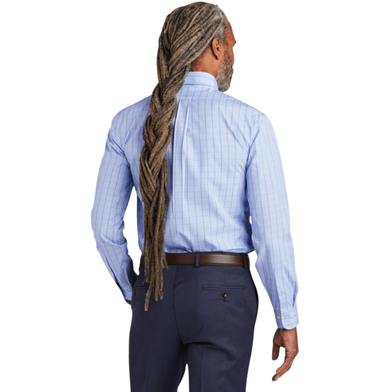Brooks Brothers® Wrinkle - Free Stretch Patterned Shirt - Button Down Shirts - SwagWear