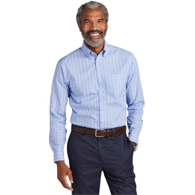 Brooks Brothers® Wrinkle - Free Stretch Patterned Shirt - Button Down Shirts - SwagWear