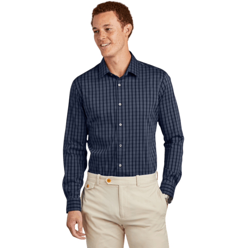 Brooks Brothers® Tech Stretch Patterned Shirt - Button Down Shirts - SwagWear