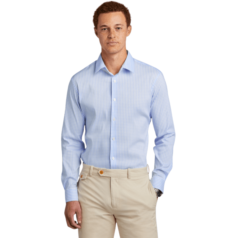 Brooks Brothers® Tech Stretch Patterned Shirt - Button Down Shirts - SwagWear