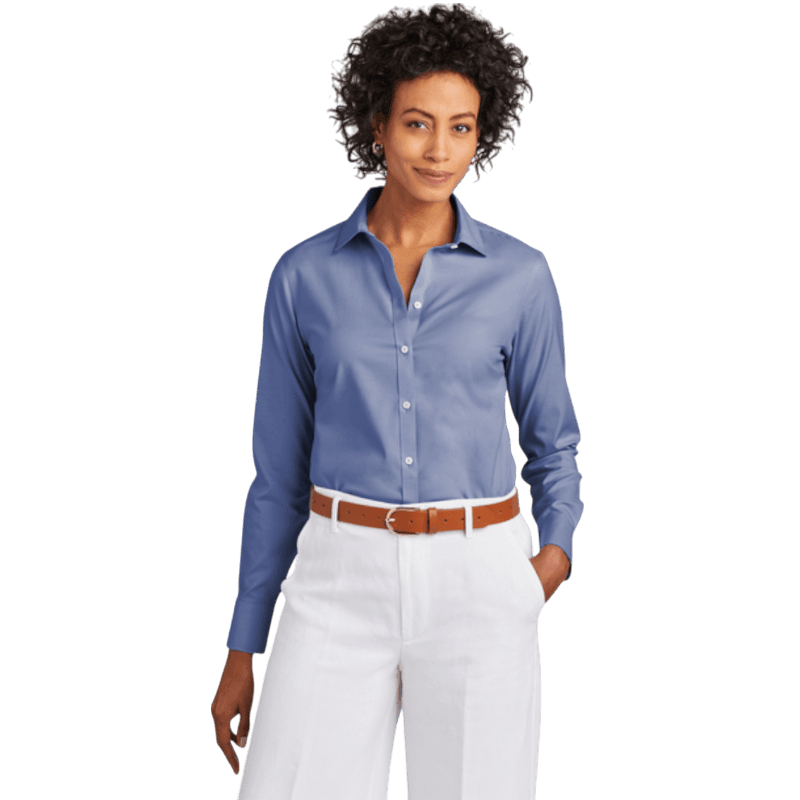 Brooks Brothers® Women’s Wrinkle-Free Stretch Pinpoint Shirt - Button Down Shirts - SwagWear