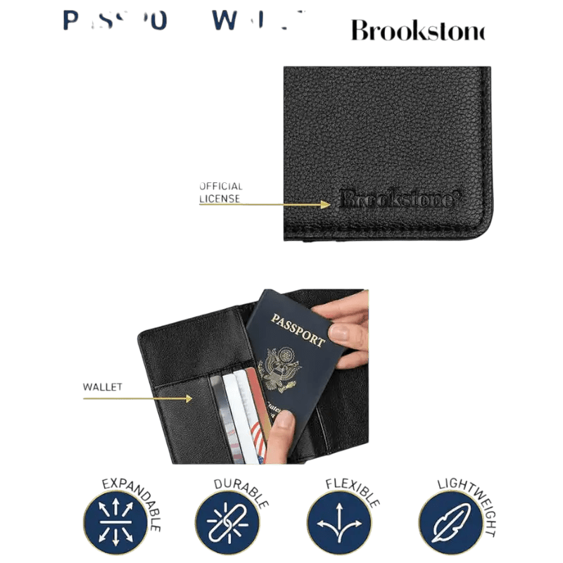 Brookstone RFID Passport Wallet - Passport Wallets - SwagWear
