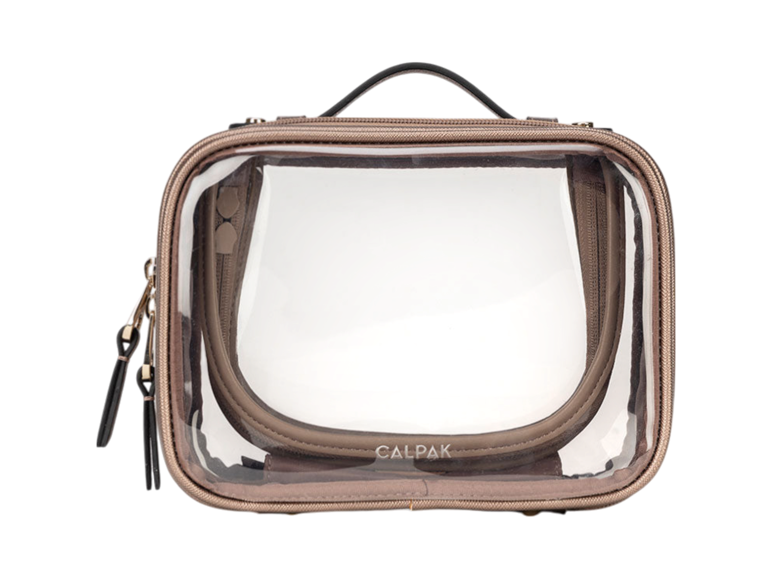 Calpak Small Clear Cosmetics Case - Bronze - Cosmetic Bags