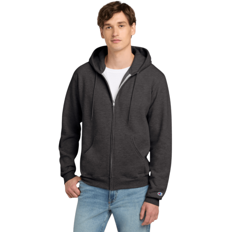 Champion® Powerblend® Full - Zip Hoodie - Full - Zip Hoodies - SwagWear