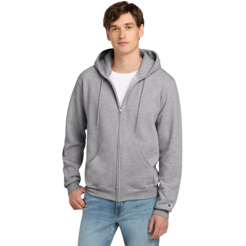 Champion® Powerblend® Full - Zip Hoodie - Full - Zip Hoodies - SwagWear