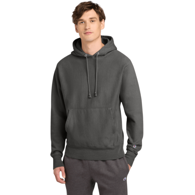 Champion ® Reverse Weave ® Garment - Dyed Hooded Sweatshirt - Hoodies - SwagWear