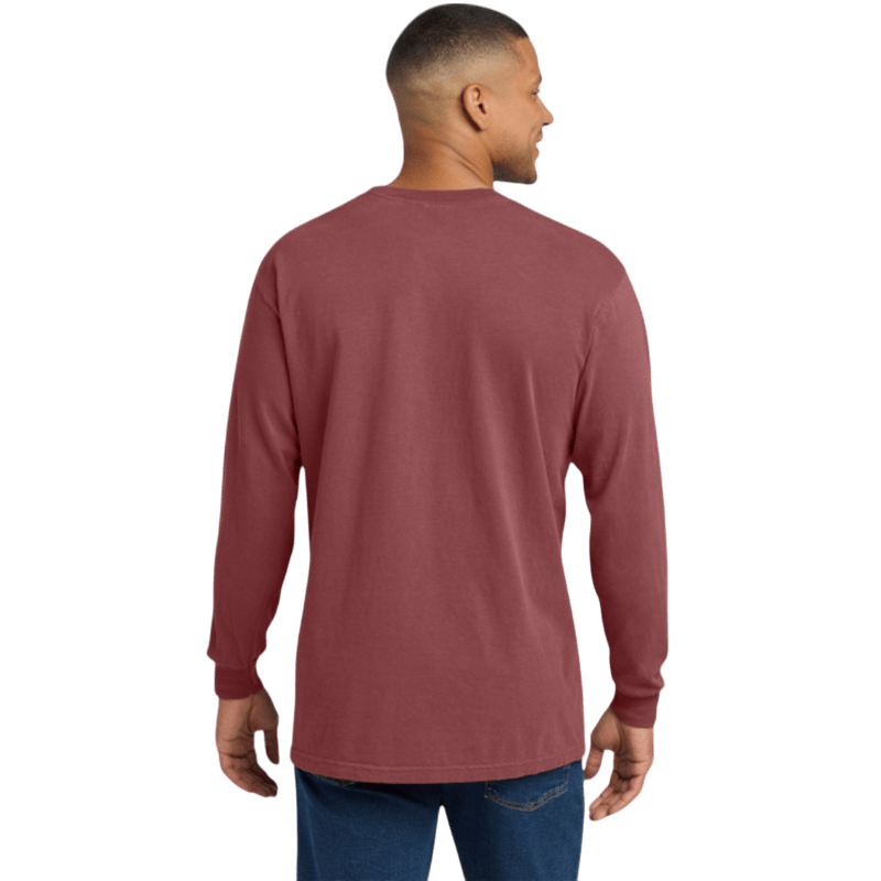 Comfort Colors ® Heavyweight Ring Spun Long Sleeve Pocket Tee - Long - Sleeved T-Shirts - SwagWear