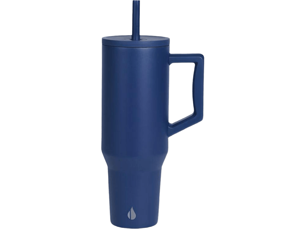 Commuter 40oz Tumbler - Navy Blue - Tumblers w/Straws - SwagWear
