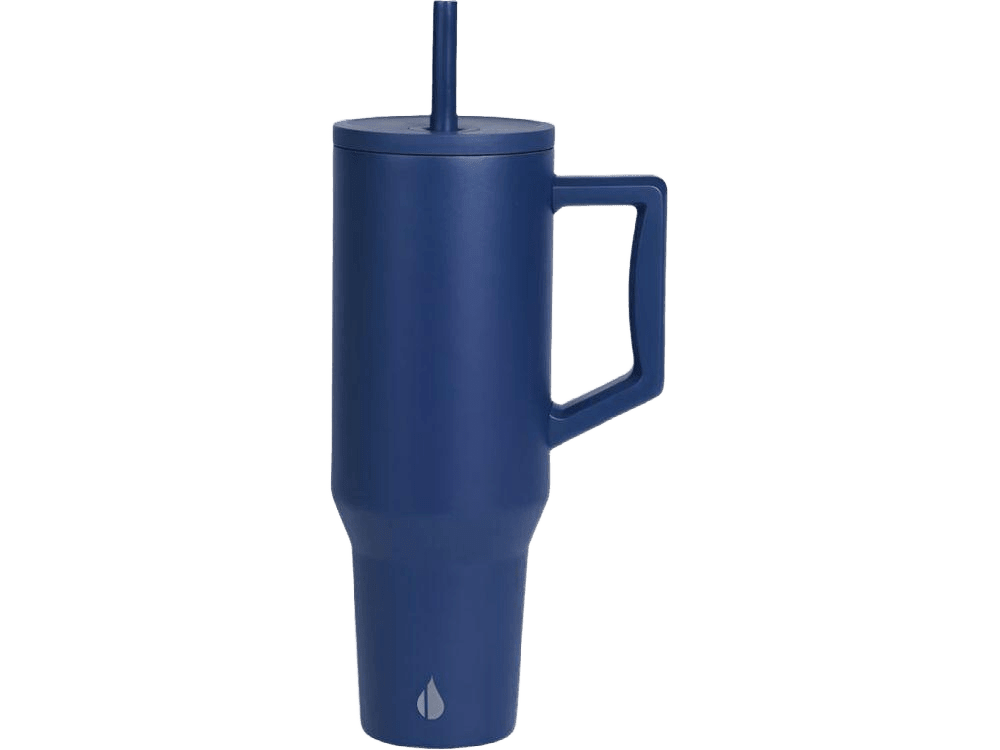Commuter 40oz Tumbler - Navy Blue - Tumblers w/Straws - SwagWear
